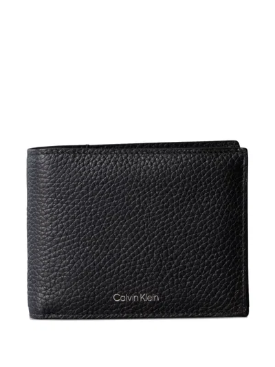 Calvin Klein Textured Wallet In Black
