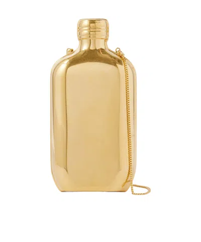 Calvin Klein The One Gold-tone Clutch In Neutral
