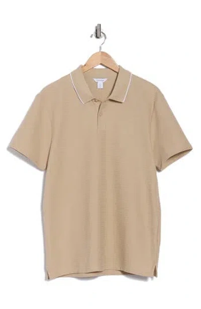 Calvin Klein Thin Stripe Knit Polo In White