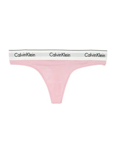 Calvin Klein Thong  Icon Cotton Logo In Pink