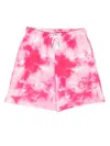 Calvin Klein Tie-dye Pattern Cotton Shorts In Pink