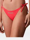 Calvin Klein Tie Side Bikini Bottom In Red