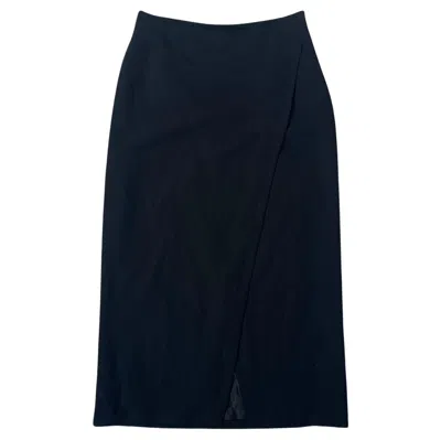 Pre-owned Calvin Klein Timeless  Collection Black Wool Skirt