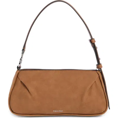 Calvin Klein Tina Shoulder Bag In Brown
