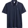 Calvin Klein Tipped Knit Polo In Blue