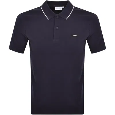 Calvin Klein Tipping Polo T Shirt Navy
