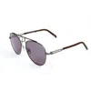 Calvin Klein Titanium Grey Pilot Men's Sunglasses Cknyc1811s 008 54