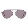 Calvin Klein Titanium Grey Pilot Men's Sunglasses Cknyc1811s 008 54 In Purple