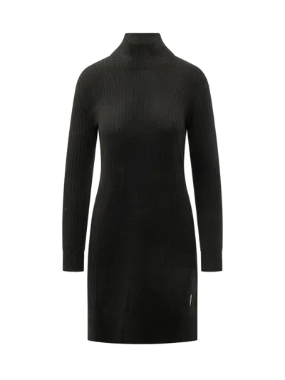 Calvin Klein T-neck Dress In Black