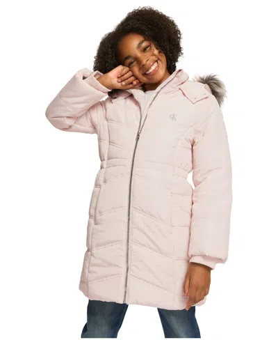 Calvin Klein Kids' Toddler And Little Girls Aerial Jacket In Light Pink