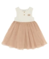 CALVIN KLEIN TODDLER GIRLS ONE PIECE FIT-AND-FLARE SLEEVELESS RIBBED AND TULLE DRESS