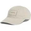 Calvin Klein Tonal Embroidered Patch Baseball Cap In Gray