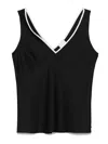 Calvin Klein Satin Tank Top In Black