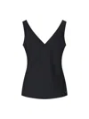 Calvin Klein Satin V-neck Sleeveless Top In Multi
