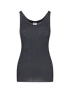 Calvin Klein Ella Ribbed-knit Wool Tank Top In Gray