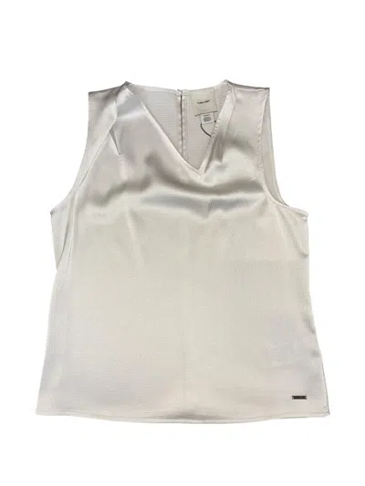 Calvin Klein Top Hammered Satin In Gray