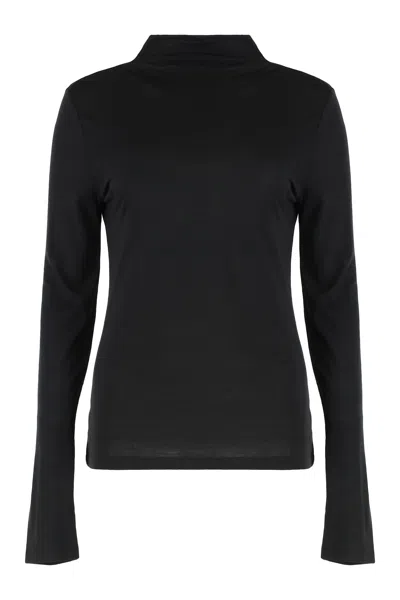 Calvin Klein Top Slim With A Turtle Neck In Black