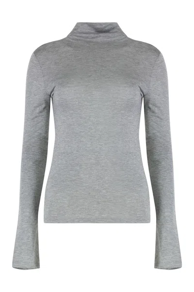 Calvin Klein Top Slim With A Turtle Neck In Gray