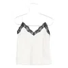 Calvin Klein Satin Cami With Lace Trim And Spaghetti Straps In White