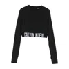 Calvin Klein Cropped T-shirt In Black
