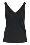 Calvin Klein Satin V-neck Sleeveless Top