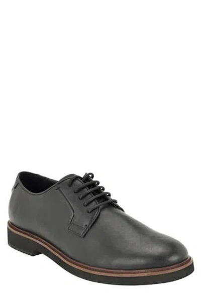 Calvin Klein Torrean Plain Toe Faux Leather Derby In Black