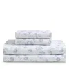 Calvin Klein Tossed Micro Floral 300 Thread Count Sateen Sheet Set In Pale Blue
