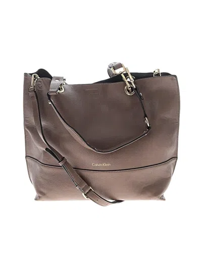 Pre-owned Calvin Klein Tote Bag In Brown