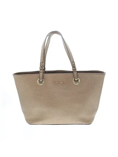 Pre-owned Calvin Klein Tote Bag In Gold