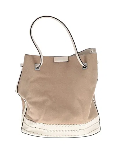 Pre-owned Calvin Klein Tote Bag In Ivory
