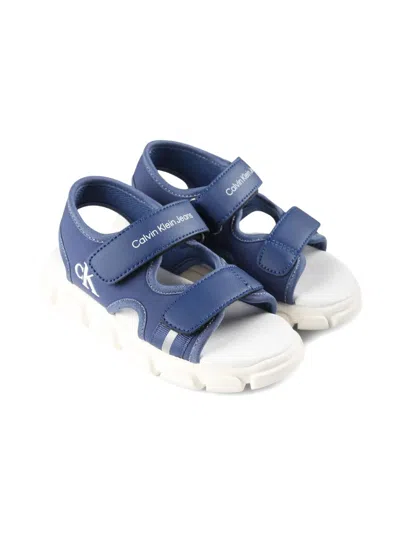 CALVIN KLEIN TOUCH-STRAP SANDALS