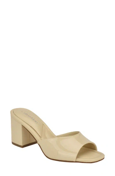 Calvin Klein Toven Slide Sandal In Ivory