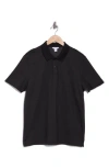 Calvin Klein Men's Linen Blend Classic Polo Shirt In Black Beauty
