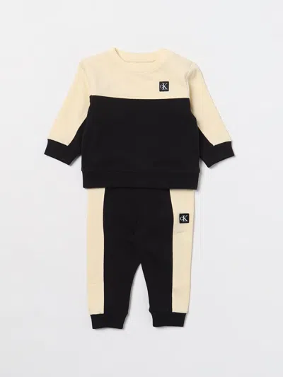 Calvin Klein Babies' Boys Ivory & Black Colourblock Tracksuit In Blue