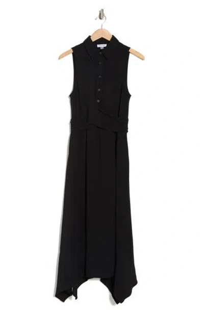 Calvin Klein Trapeze Midi Dress In Black