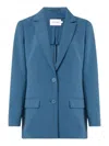 Calvin Klein Travel Crepe Jacket In Blu