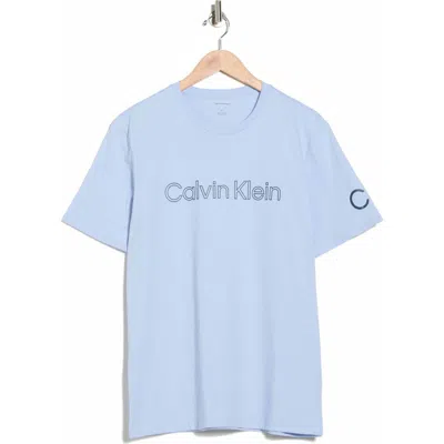 Calvin Klein Traveling Logo Graphic T-shirt In Blue