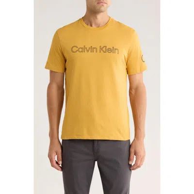 Calvin Klein Traveling Logo Graphic T-shirt In Orange