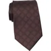 Calvin Klein Travis Grid Print Tie In Brown