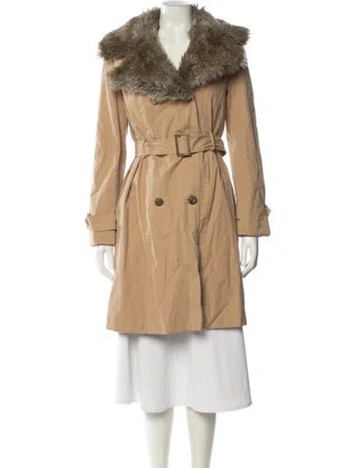 Pre-owned Calvin Klein Trench Coat In Neutral