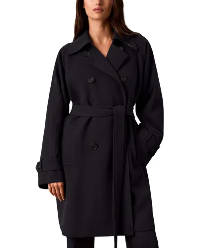 Calvin Klein Trench Coat In Black