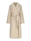 Calvin Klein Long Trench Coat - Beige In Beige