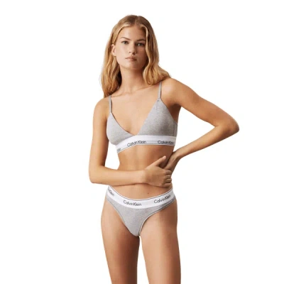 Calvin Klein Triangle Bra In Gray