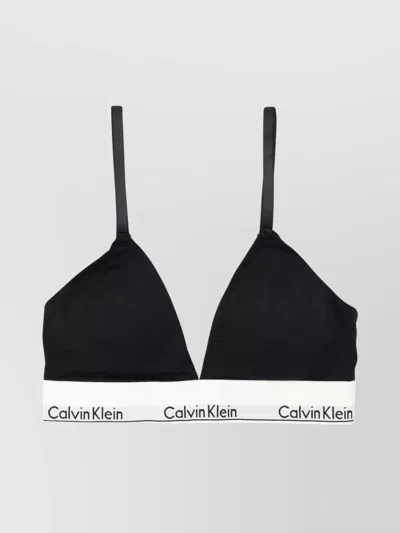 CALVIN KLEIN TRIANGLE BRA LOGO ADJUSTABLE STRAPS