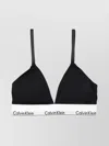 Calvin Klein Triangle Lined Lightly Straps Elastic Band In Black