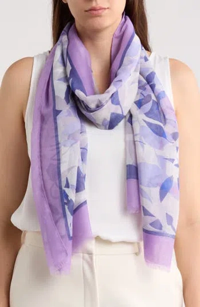 Calvin Klein Tropical Floral Oversize Scarf In Pattern