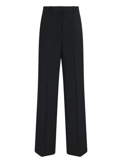 Calvin Klein High-waist Wide-leg Trousers In Black