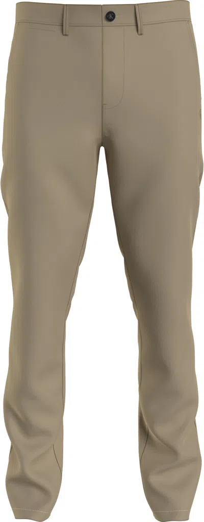 Calvin Klein Trousers Beige In Gray