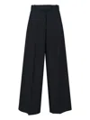 Calvin Klein Wool Blend Pants In Black