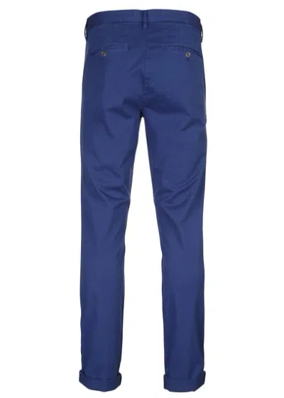 Calvin Klein Trousers In Blu China Blu E Verdi